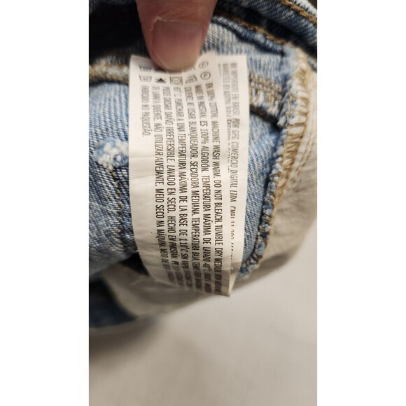 Forever 21 Baggy Flare Wide Leg Skater Jeans 30 Light Wash Denim 100% Cotton - Picture 9 of 12